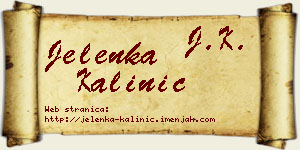 Jelenka Kalinić vizit kartica